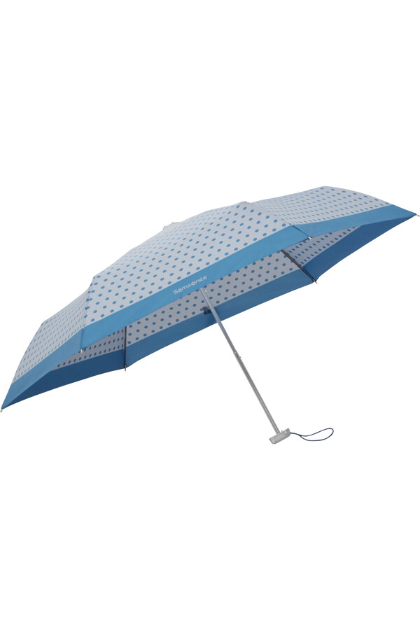 alu drop s paraplu met blauwe stippen