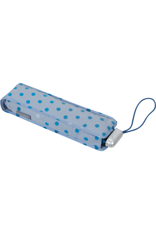 alu drop s paraplu met blauwe stippen
