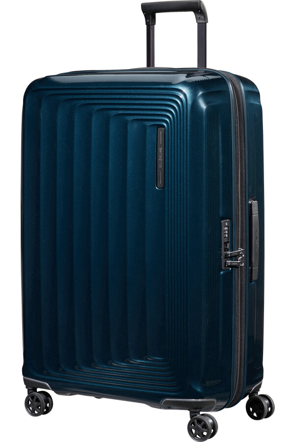 nuon spinner uitbreidbaar 4 wielen 75 cm metallic donkerblauw