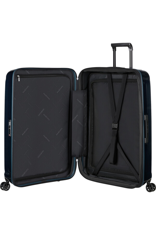 nuon spinner uitbreidbaar 4 wielen 75 cm metallic donkerblauw