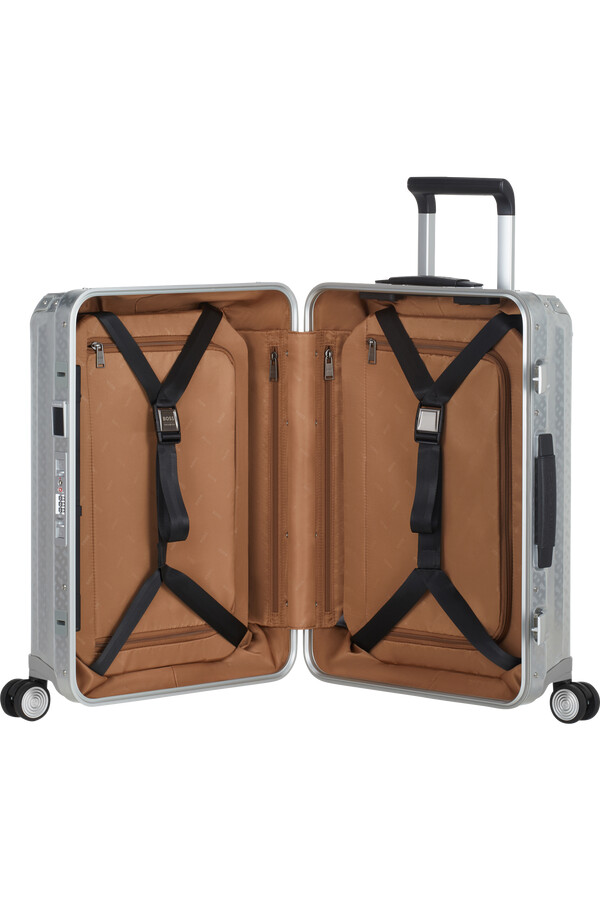 boss samsonite spinner 4 wielen 55 cm aluminium monogram