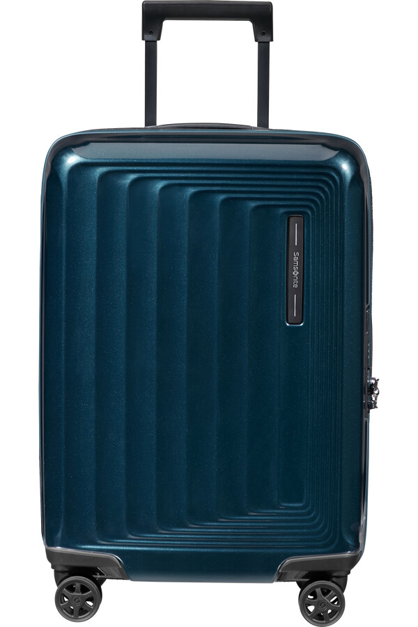nuon spinner uitbreidbaar 4 wielen 55 cm metallic donkerblauw