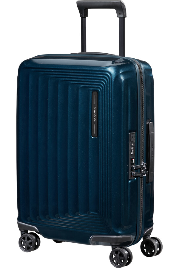 nuon spinner uitbreidbaar 4 wielen 55 cm metallic donkerblauw