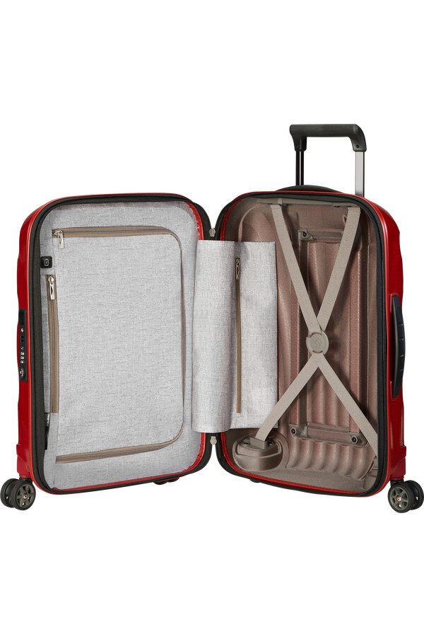c-lite spinner uitbreidbaar 4 wielen 55 cm chilirood