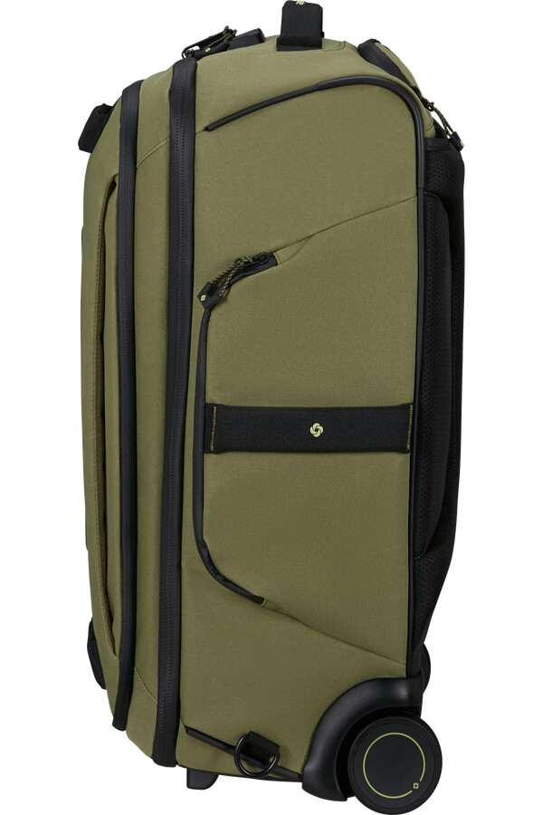 ecodiver reistas met wielen rugzak 55 cm gewaxt wasabi