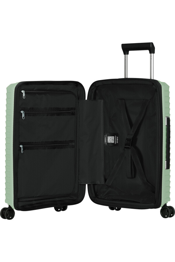 upscape spinner uitbreidbaar 4 wielen 55 cm zacht saliegroen