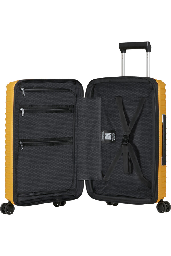 upscape spinner uitbreidbaar 4 wielen 55 cm geel
