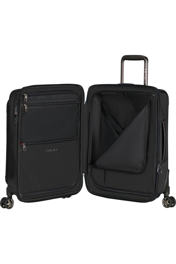 pro-dlx 6 spinner uitbreidbaar 4 wielen 55cm zwart